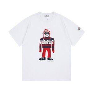 Moncler trendy doll letter logo pattern casual round-neck short-sleeved T-shirt